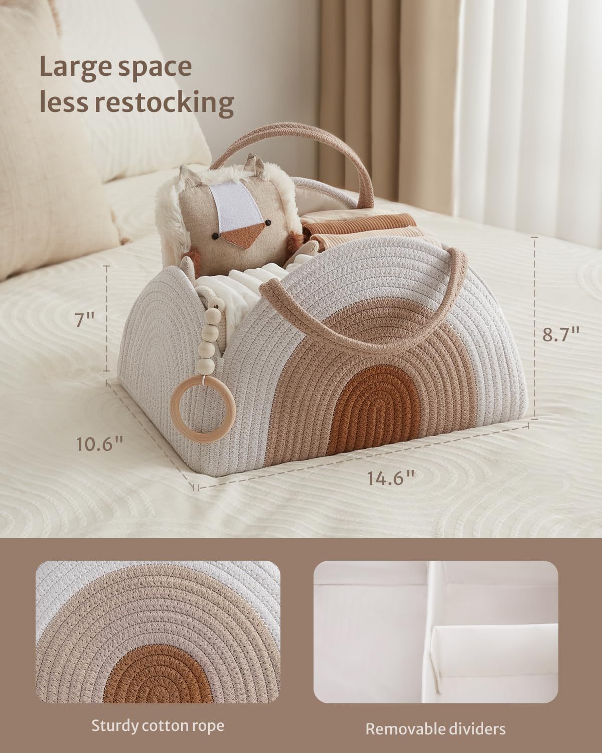 Chic and Spacious Diaper Organizer for Modern Nurseries