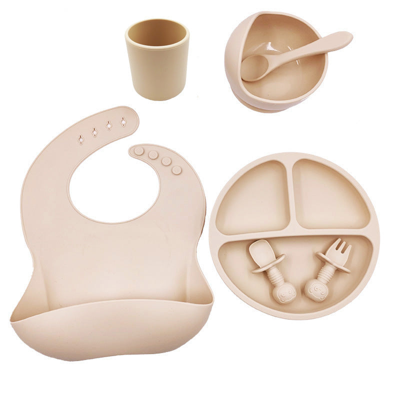 Silicone Baby Feeding Set – Bib, Cup & Spoon